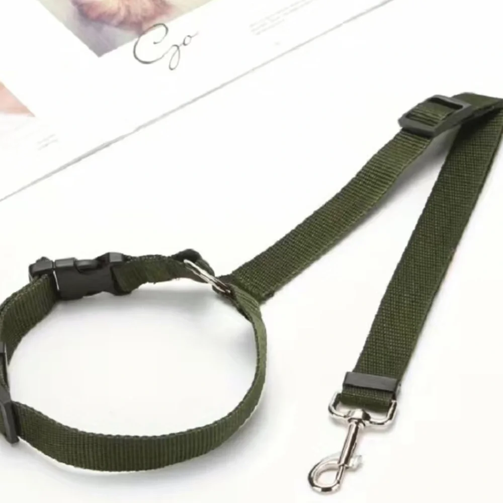 New Dog Safety Strap For Car / Truck / Auto Army Green